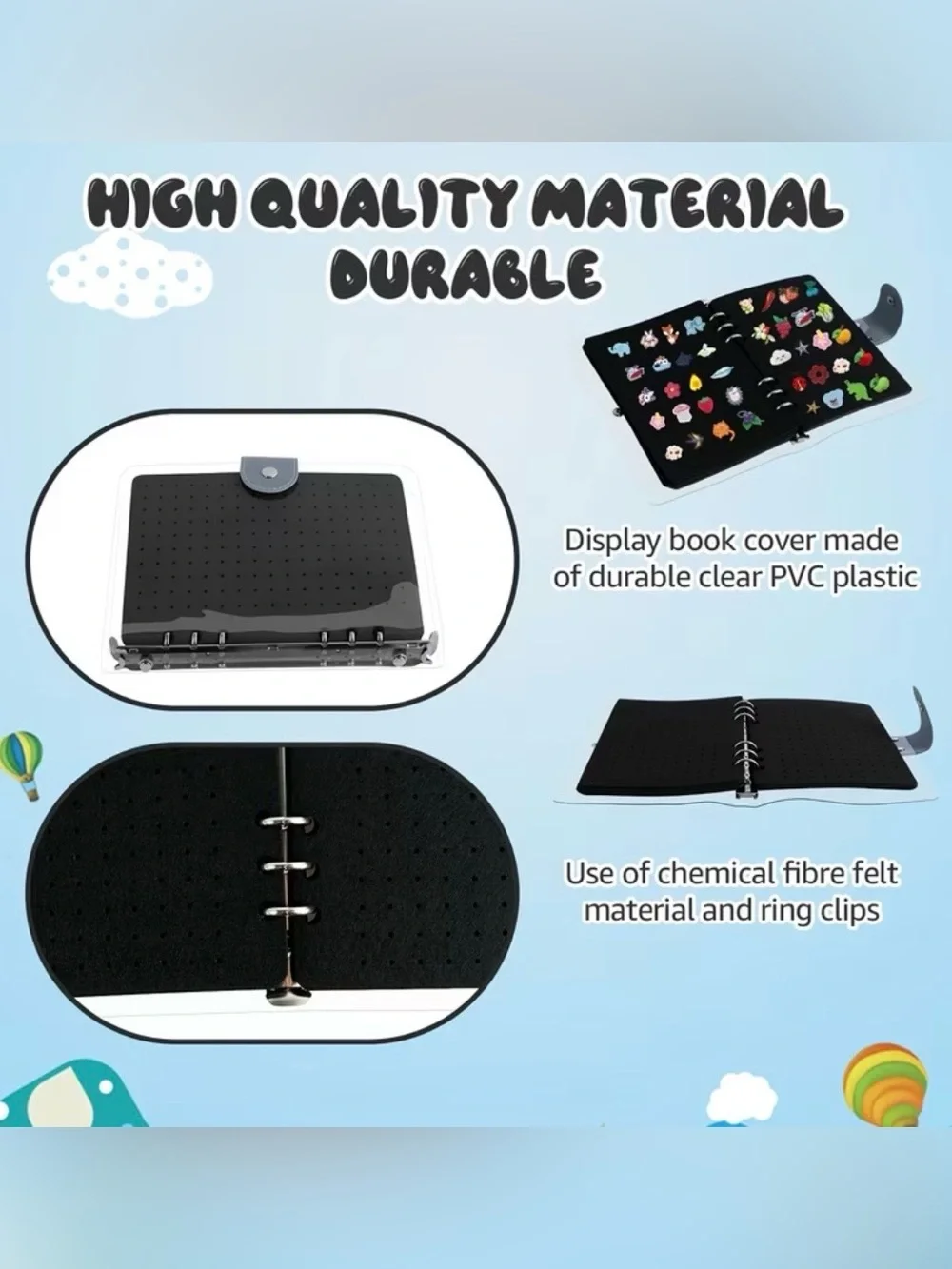 Black Pin Display Book - Multifunctional Organizer NEW